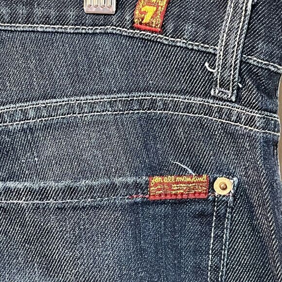 Seven 7 For All Mankind Mens Bootcut Relaxed Dark Wash Jeans 34/31 - Picture 6 of 8